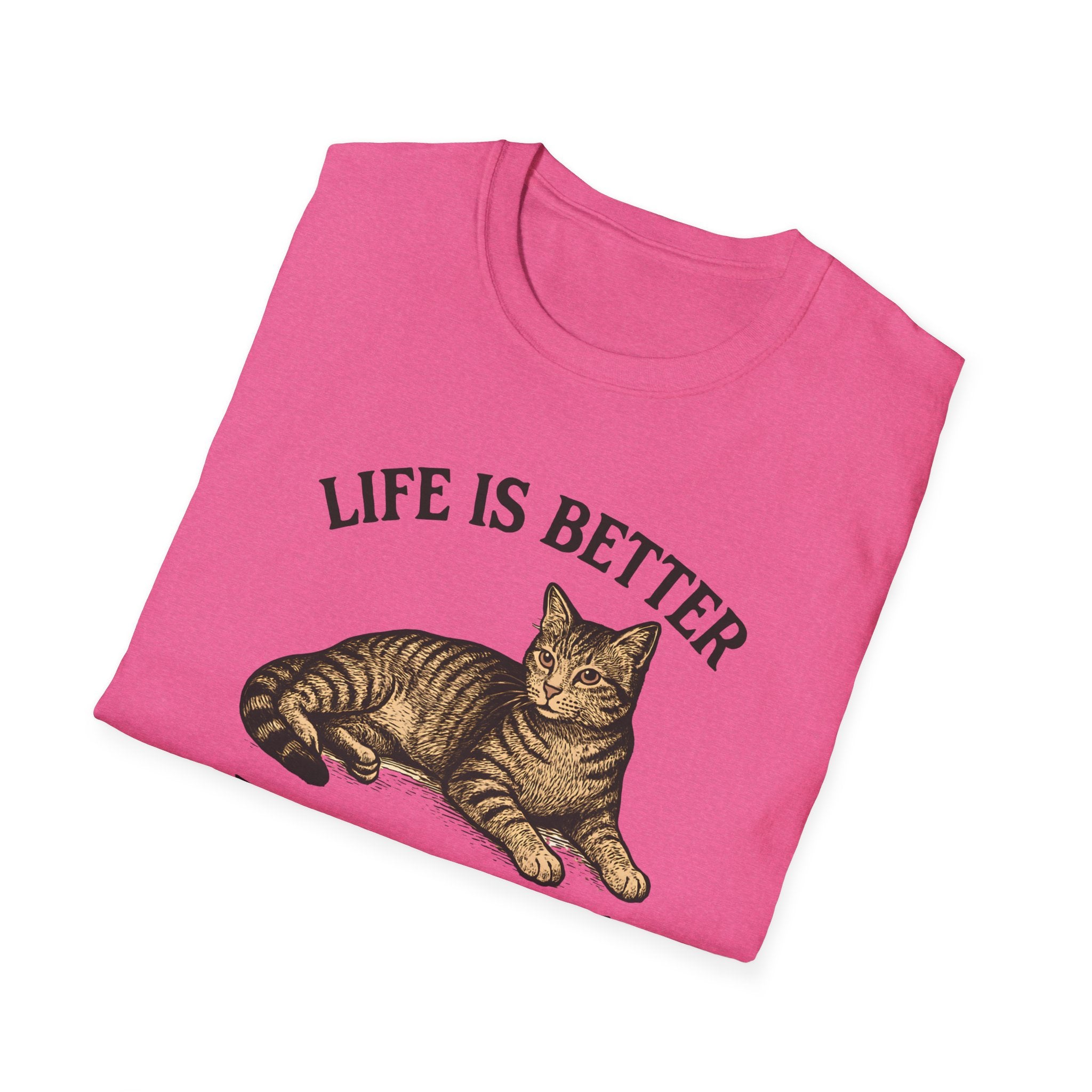 Cat With Slogan T-Shirt